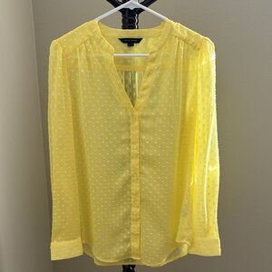 Banana Republic Light Yellow Sheer Blouse
